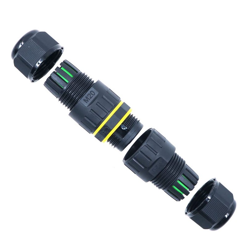 CENPEK 2Pcs Junction Box Outdoor Waterproof IP68 Electrical Cable Connector