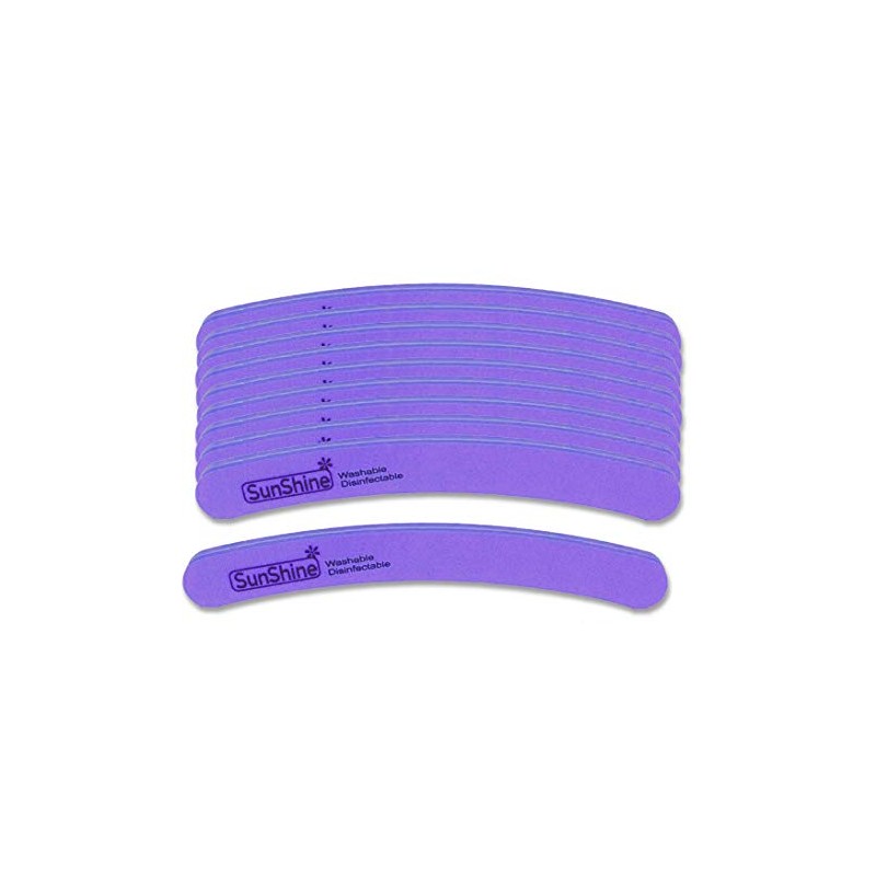 PROFICO Pack of 10 Professional Nail Buffer Buffer Curved 120/180