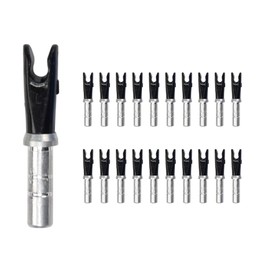20PCS Archery Arrow Nocks ID 4.2mm/.165" Aluminium Insert Arrow Nock Tail for DIY Hunting Shooting Arrows