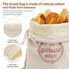 FwQoFvk 2 Pcs Bread Bag with Beeswax Lining, Reusable Cotton