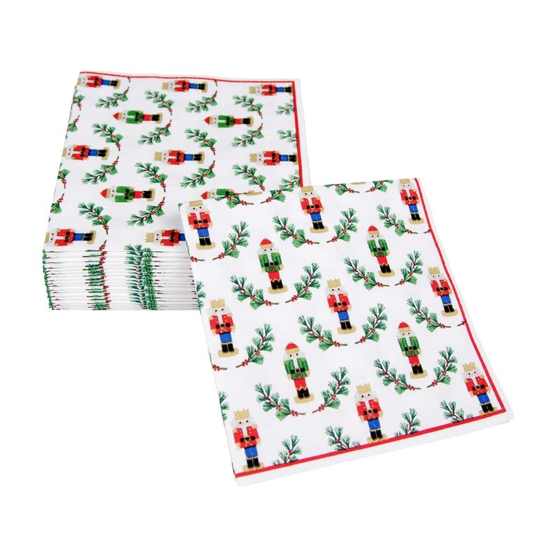 Caspari Little Nutcracker Cocktail Napkins - 20 Per Package