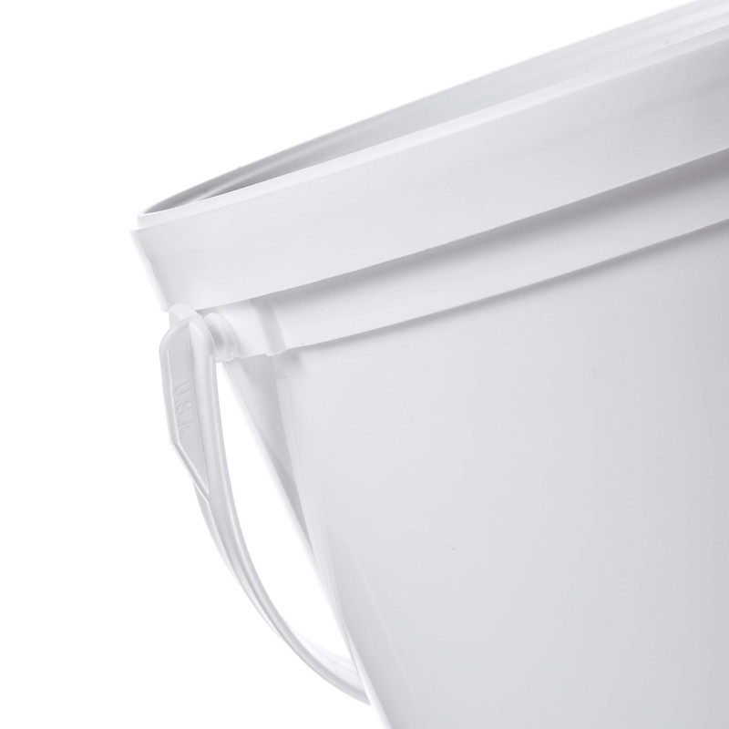 Consolidated Plastics Pail with Handle, Polypropylene, 1.5 Quart, White, 10