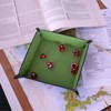 shibby Foldable Dice Tray Faux Leather Green 22 x 22