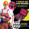 Premium 7Pcs PVC Pipe Reamer Kit For 1/2" Drills- Includes