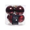 Decoris Weihnachtskugel aus Glas, Bordeauxrot, 8 cm