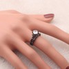 Lannelle Black Wedding Ring Set for Women by Ginger Lyne