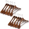 TOPIA HANGER Wide Shoulder Wooden Hangers, Suit Hangers with Non