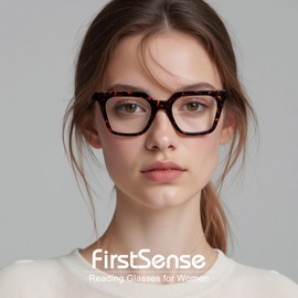 Reading Glasses for Women Men Blue Light with Spring Hinge, Anti Eyestrain/UV Eyeglasses, Classic Tortoise Shell, 0.0