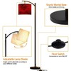 BVCAHSAW Arc Floor Lamp Black red Abstract Toned Fiery Effect