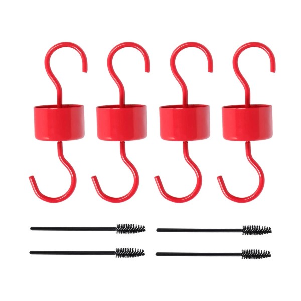 RM FOLD ART Metal Ant Moat for Hummingbird Feeders, Red