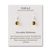 Philip Jones November Birthstone Drop Earrings Created with Topaz Zircondia®