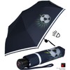 Knirps children's compact umbrella with reflective trim.