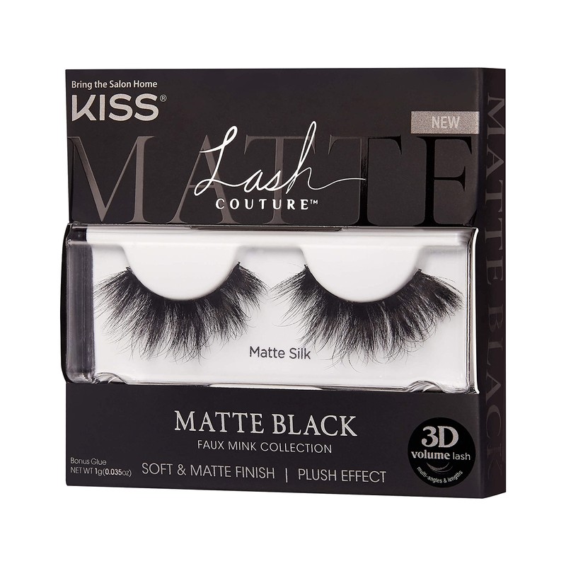 Kiss Lashes Lash Couture Matte Black Faux Mink Collection 01