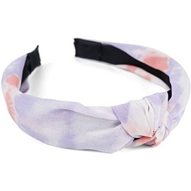 styleBREAKER Ladies Fabric Headband with Colourful Batik Gradient Pattern, Twist Knot, Headband, Hair Accessories 04027046, Colour:Lilac-Coral