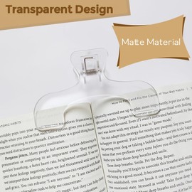 Transparent Book Page Holder for Reading, Book Opener Holder Convenient for Reading Teaching and Fixing Music Book, Page Marker Clips for Teacher Clerk