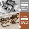 oakvivo Fully Assembled Walnut Luggage Racks Set of 2 with