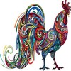 Dopetattoo 6 Sheets Temporary Tattoos Bright Rooster Temporary tattoo Neck