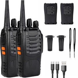 Radios de Comunicación Inalámbricos,Walkie-Talkies Inalámbricos 16 Canales,Walkie-Talkies con Micrófono,Intercomunicador Profesional con Led,para hote