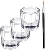 3pcs Eyelash Eyebrow Tint Mixing Dappen Dish Acrylic + 1