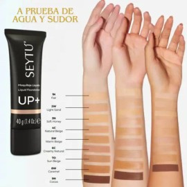 Maquillaje Seytú Up+ Líquido Fps15 Resistencia Agua Y Sudor