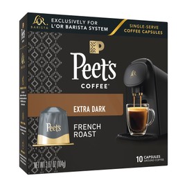 L'OR L'OR Barista Coffee Pods, 10 Count Peet's French Roast, Single-Serve Aluminum Capsules Compatible with the L'OR BARISTA System& *Nespresso Original Machines, 10 Count (Pack of 1)