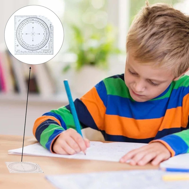 FLEXNOVA Set of 4 Plan Pointers, Protractor Template for Tactical