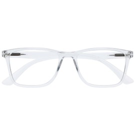 OPULIZE NYX Blue Light Blocking Glasses - Anti-Glare Computer and Gaming Eyewear - UV and Eyestrain Protection - Rectangular Frame - Clear - Men Women