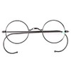 Agstum Retro Small Round Optical Rare Wire Rim Eyeglasses Frame