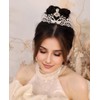 Yheahin Wedding Crystal Tiara for Women Elegant Bridal Pearl Rhinestone