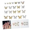 DECHOUS 22pcs Butterfly Nail Charms Unique Manicure Decorations Lightweight Nail