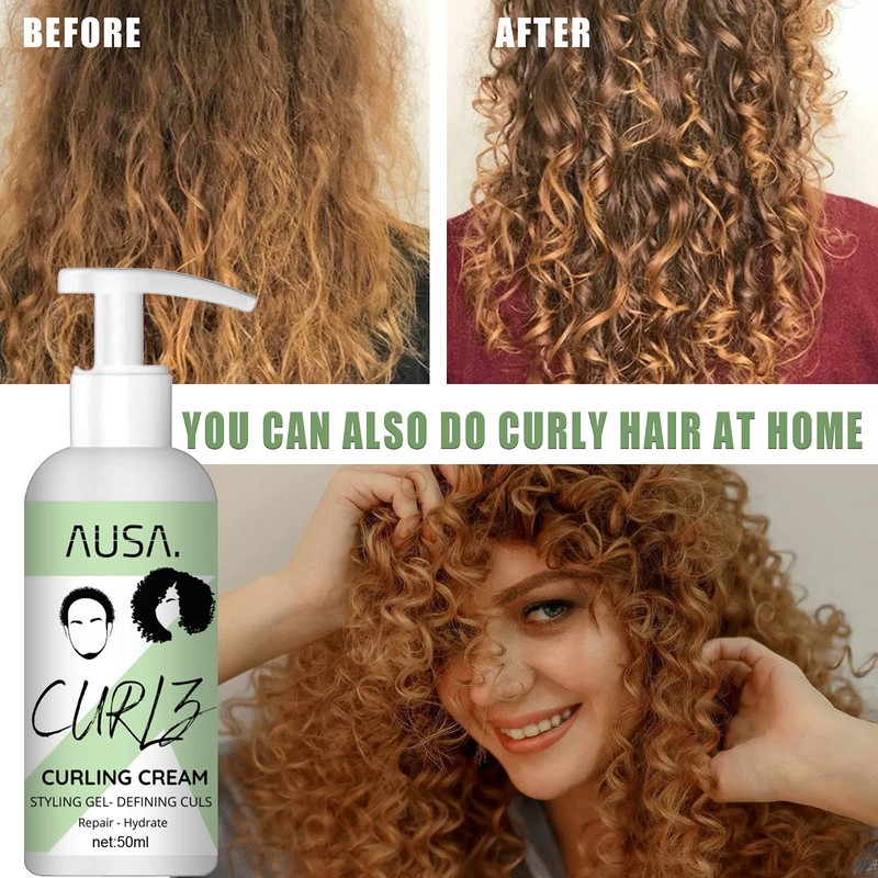 Elastic Styling Cream, Hair Cream Women/Men, Defining Curl Cream, Curl