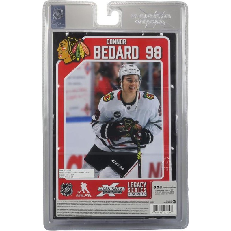 McFarlane Toys - Connor Bedard (Chicago Blackhawks), Figura de 7