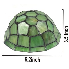 DUONAYU Tiffany style stained glass turtle lampshade turtle replacement lampshade DYM7006 (Green)