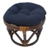 18 Inch Dark Navy Round Footstool Papasan Chair Cushion -