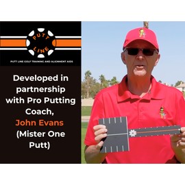 One Putt Ruler-Professional Golf Putting Alignment Training Aid-Precision T-Ruler for Perfect Stroke Path - Aluminum Practice Tool for Indoor/Outdoor Use-Improve Accuracy & Lower Scores