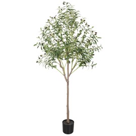 Árbol de Olivo Artificial, 150cm5 Pies de Altura, Imitación de Plantas con Ramas y Frutas para la Decoración del Hogar y Oficina de Interior          