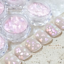 Irregular Polarized Mermaid Sequin Nail Glitter - Premium Mixed Thick & Thin Sparkle (Sp-3317) 10ea
