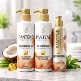 Kit Pantene Biotinamina Shampoo Acondicionador Crema