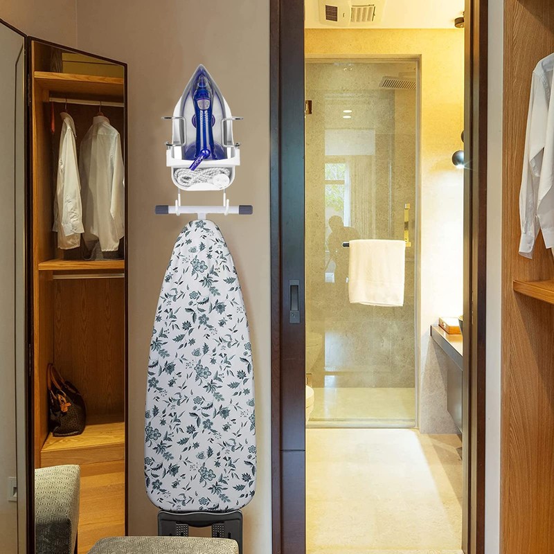 Ironing Board Hanger Wall Mount, Electric Iron Holder Laundry Room