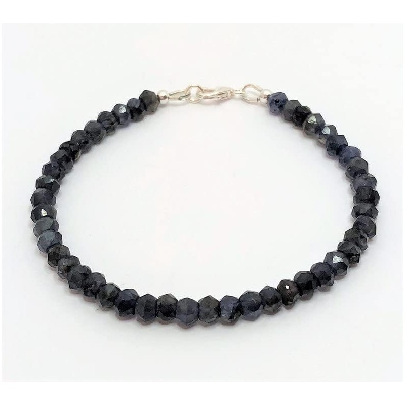 LKBEADS iolite 4mm rondelle shape faceted cut gemstone beads 7