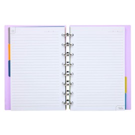 Talia Discbound Notebooks, Planner, Customizable, (yLavender w/Silver Discs, Junior (5.5in x 8.5in))