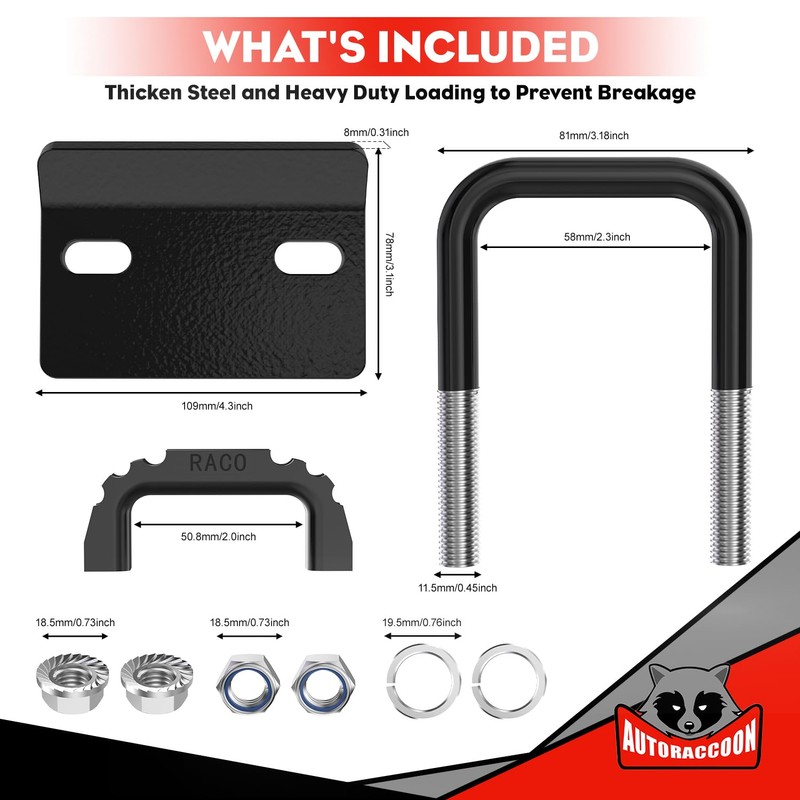 AUTORACCOON Hitch Tightener Anti-Rattle Clamp - Heavy Duty Hitch Stabilizer