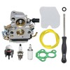 Hippotech Carburetor with Air Filter Fuel Line Filter for Husqvarna