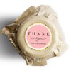 500 Chic Pink Thank You Stickers - 1.4 Inch Roll