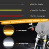 QUASCO Front Rear Motorcycle Led Turn Signals, Universal White Amber