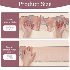 letsinstyle 5 Yards Organza Ruffled Lace Trims, Gradient Blue Pleated Lace Fabric, Shiny Collar Cuff Trim Edging Trimmings Fabric Accessories for Wedding Dress DIY Craft Sewing