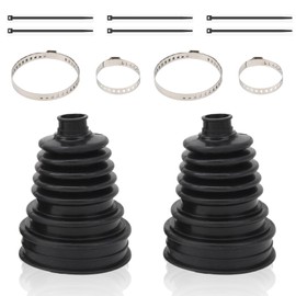 2PCS CV Boot Repair Kit, Silicone CV Axle Boot with 4 Stainless Steel Clamps and 6 Cable Ties for Protect Axle, Universal CV Joint Boot