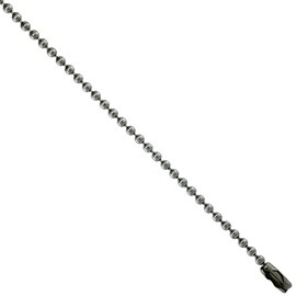Sabrina Silver Stainless Steel Bead Ball Chain Anklet 2 mm Thick 9 inch