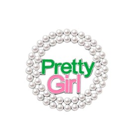 Silver Soror Pearl Pink Green Pretty Girl Pin Greek Lettes Sorority Brooches Social Members Sisterhood Gifts Jewelry