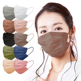 Iris Ohyama APN-60MRG Pleated Masks, Set of 120 (60 x 2), Regular Size, Rose Gray